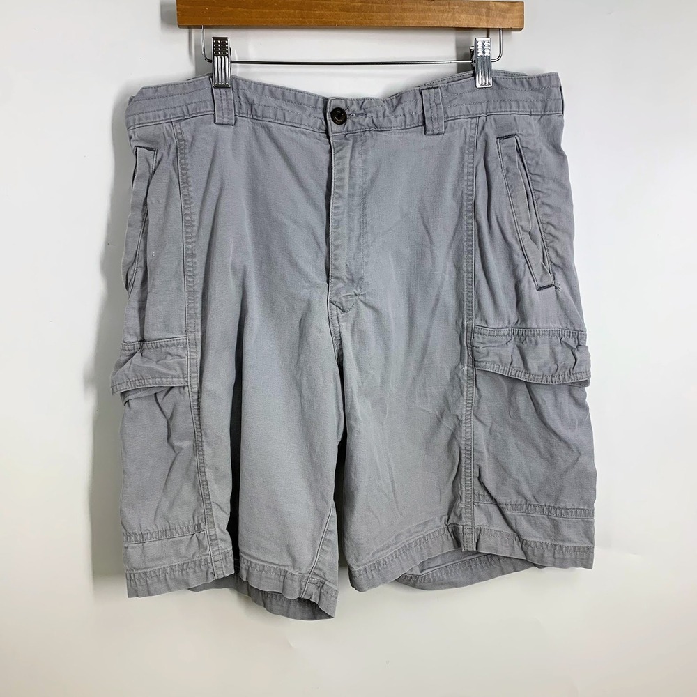 Tommy Bahama Mens Cargo Shorts Gray Flat Front Relaxed Fit Size 38